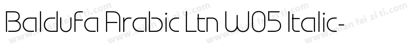 Baldufa Arabic Ltn W05 Italic字体转换